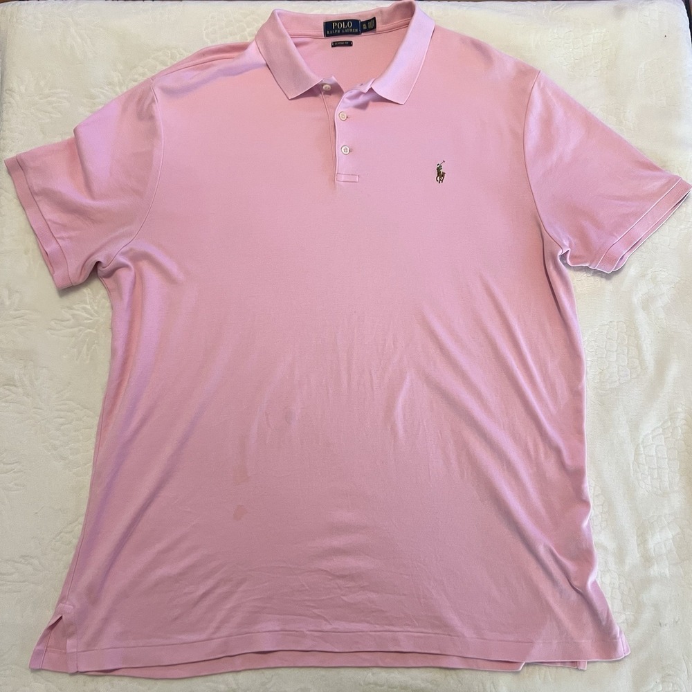 Polo Ralph Lauren Pink Pony Short Sleeve Soft Cotton Classic Fit Shirt Mens XL‎